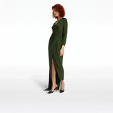 Draped wrap gown with cape sleeves – Nedem